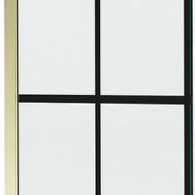 MEXEN/S - Next vaňová zástena FIX 50 x 150 cm, čierna dekor, zlatá 895-050-000-00-77-50