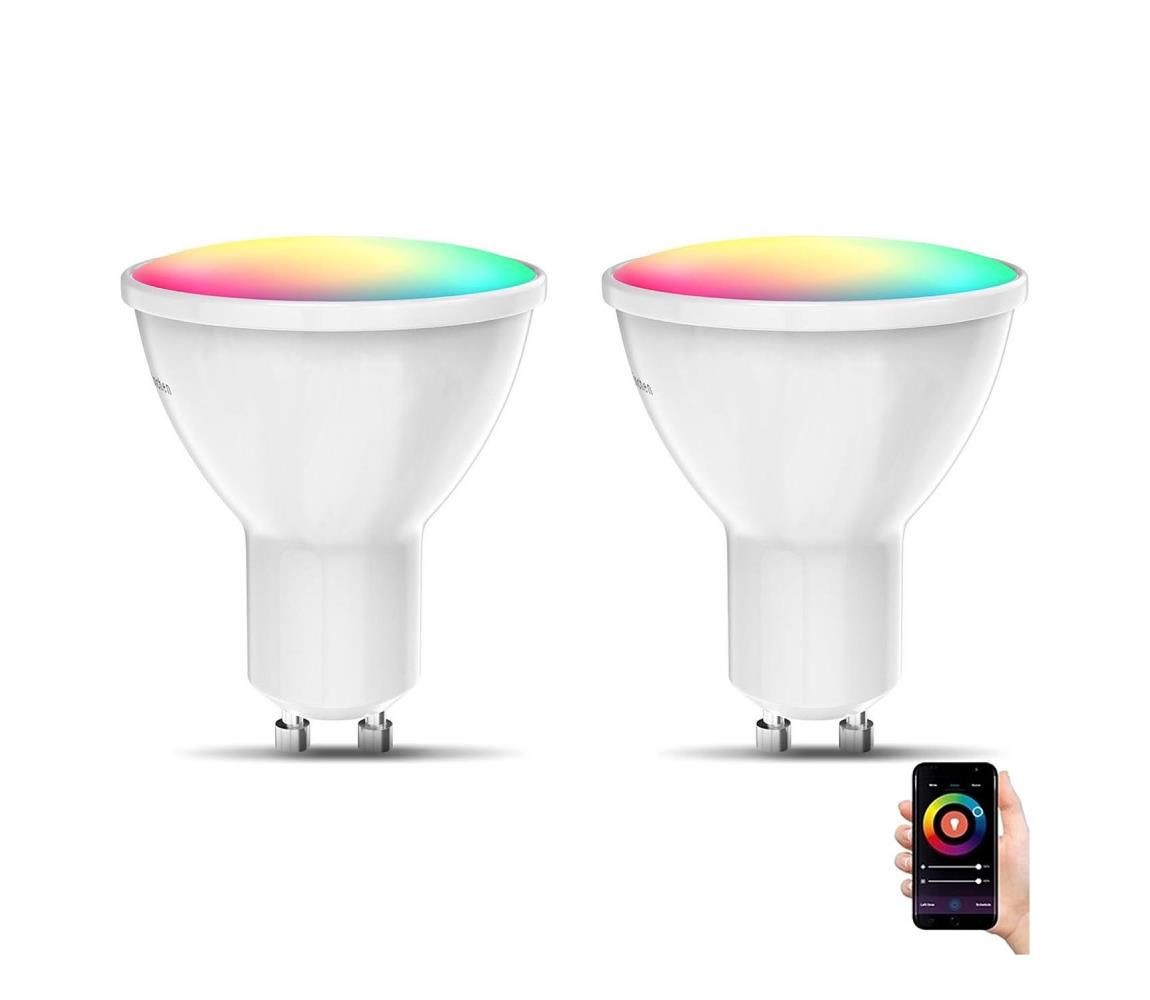 B.K. Licht 1263 - SADA 2x LED RGB Stmievateľná žiarovka GU10/5,5W/230V Wi-Fi Tuya