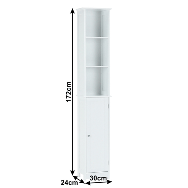 Vysoká skrinka, biela, ATENE TYP 1