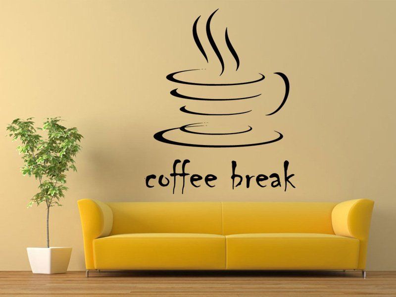 Samolepka na zeď Nápis Coffee break 0043