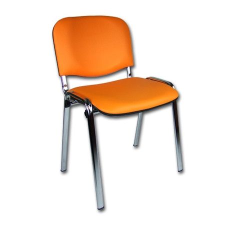 Konferenčná stolička ISO eko-koža CHROM Oranžová D20 EKO