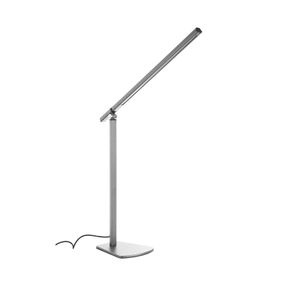 Nino Leuchten Stolová LED lampa Marek, stmievateľná, strieborná, Pracovňa / Kancelária, kov, 6.5W, K: 43cm