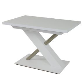 Sconto Jedálenský stôl UTENDI biela, šírka 130 cm