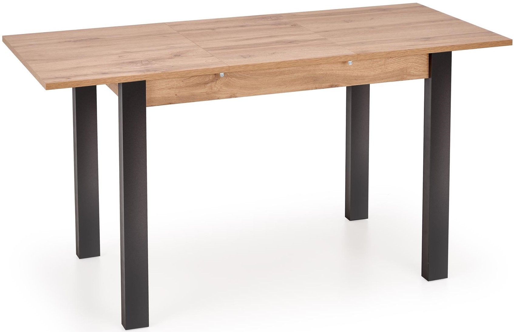 HALMAR Jedáleský rozkladací stôl GINO dub wotan, nohy čierne 100-135x60 cm