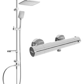 MEXEN/S - Sven sprchový stĺp vrátane sprchovej termostatickej batérie Kai, chróm 77100262-00