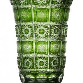 Krištáľová váza Paula, farba zelená, výška 255 mm