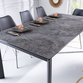 LuxD Rozťahovací jedálenský stôl Narissara X7 180-240 cm granit - vzor mramor
