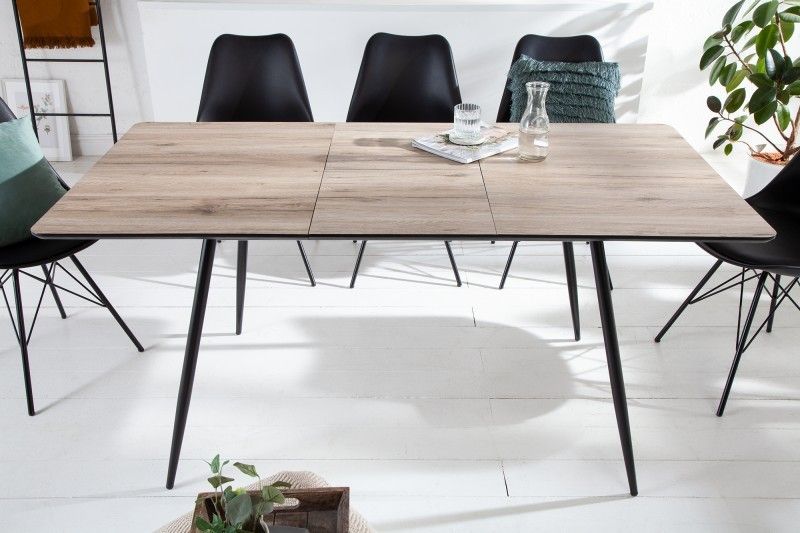 Estila Retro rozťahovací obdĺžnikový jedálenský stôl Roanne z dreva a kovu 120-160cm