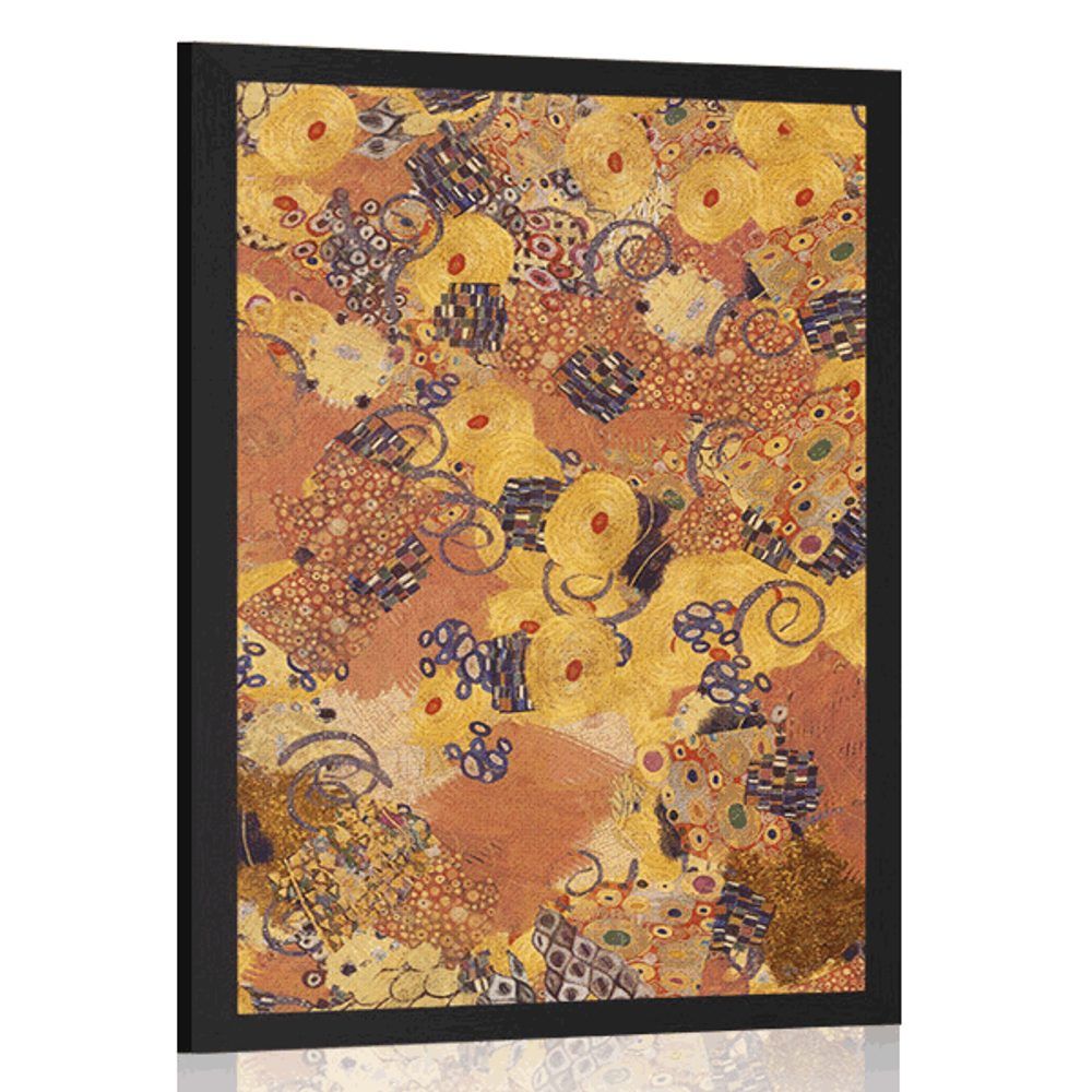 Plagát abstrakcia inšpirovaná G. Klimtom - 60x90 black