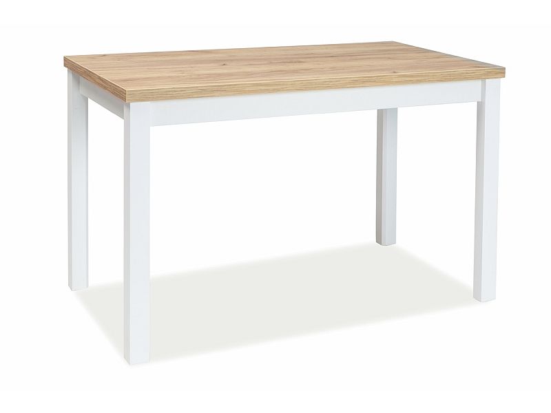 BONO jedálenský stôl 100x60 cm, dub zlatý craft /biely matný