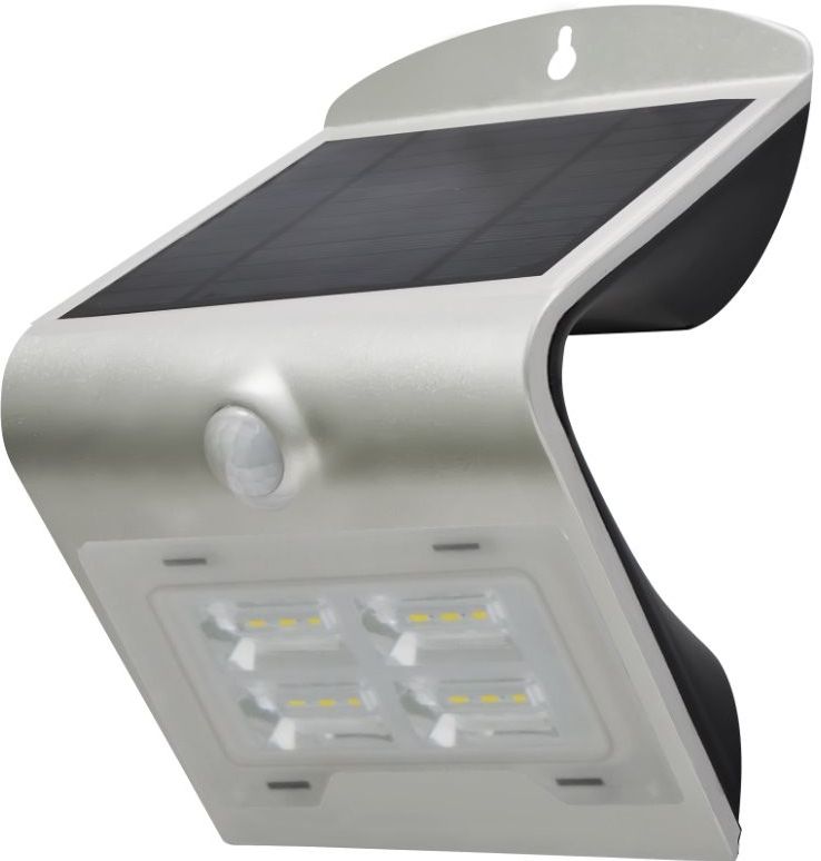 IMMAX venkovní solární LED osvětlení s čidlem/ 2W/ 4000-4500K/ IP65/ stříbrné