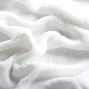 Napínacia plachta na posteľ mikroplyš biela jednolôžko