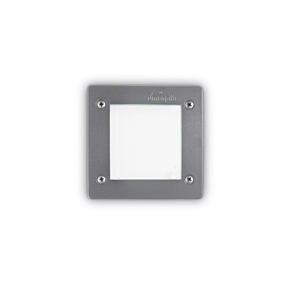 Exteriérové zápustné svietidlo Ideal lux 096599 LETI PT1 SQUARE GRIGIO 1xGX53 23W 4000K IP66