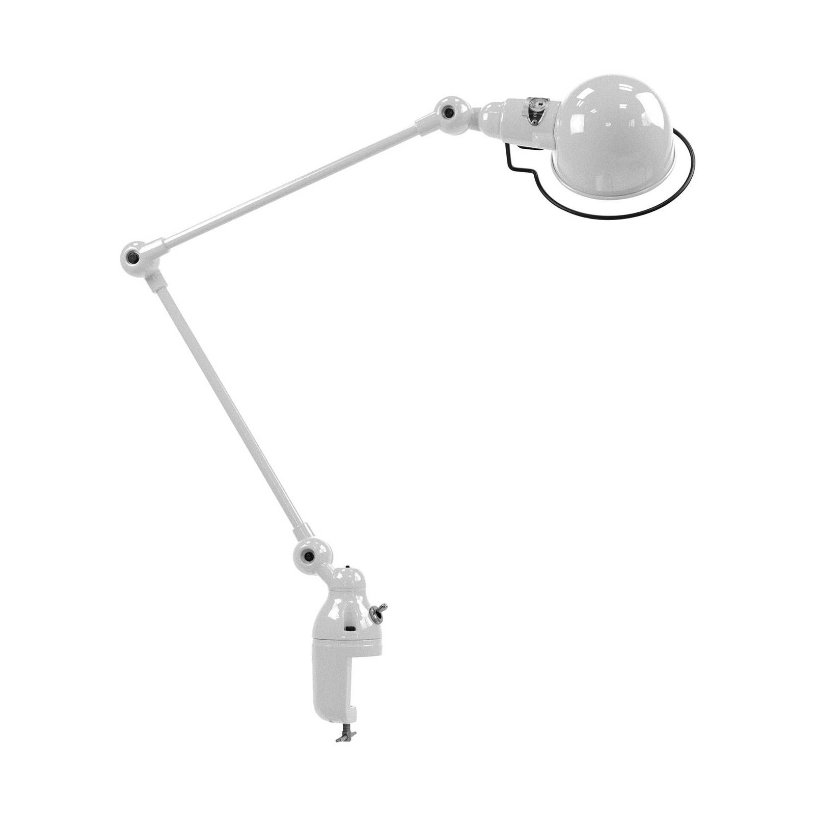 Jieldé Signal SI332 stolná lampa s upínaním sivá, Obývacia izba / jedáleň, oceľ, hliník, E14, 25W