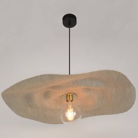 MARKET SET Rivage L závesná lampa 1-vrstvová Ø78cm, Obývacia izba / jedáleň, kov, ľan, E27, 60W