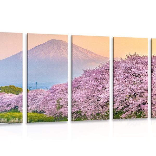 5-dielny obraz nádherné Japonsko