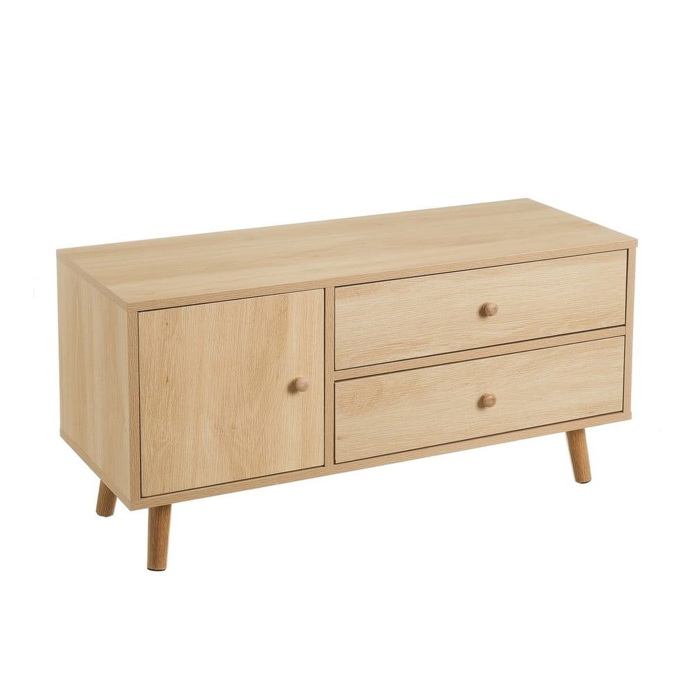 TV stolík v dekore brezy v prírodnej farbe 90x46 cm – Casa Selección