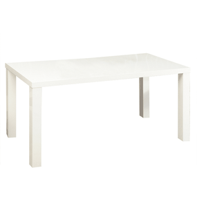 Kondela Jedálenský stôl rozkladací, biela vysoký lesk HG, ASPER NEW TYP 1