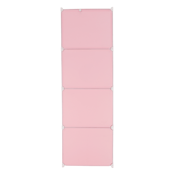 Detská modulárna skriňa, ružová/detský vzor, NURMI