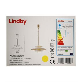 Lindby - LED Sťahovací luster NADIJA 1xE27/5,5W/230V