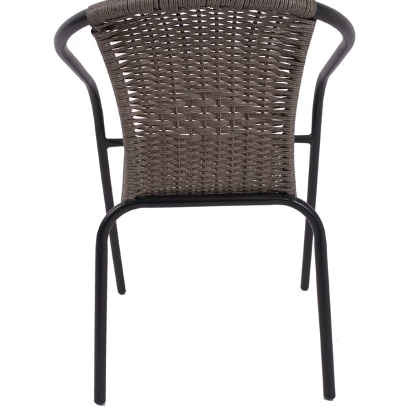 Záhradná stolička Herkules III - čierna / sivá