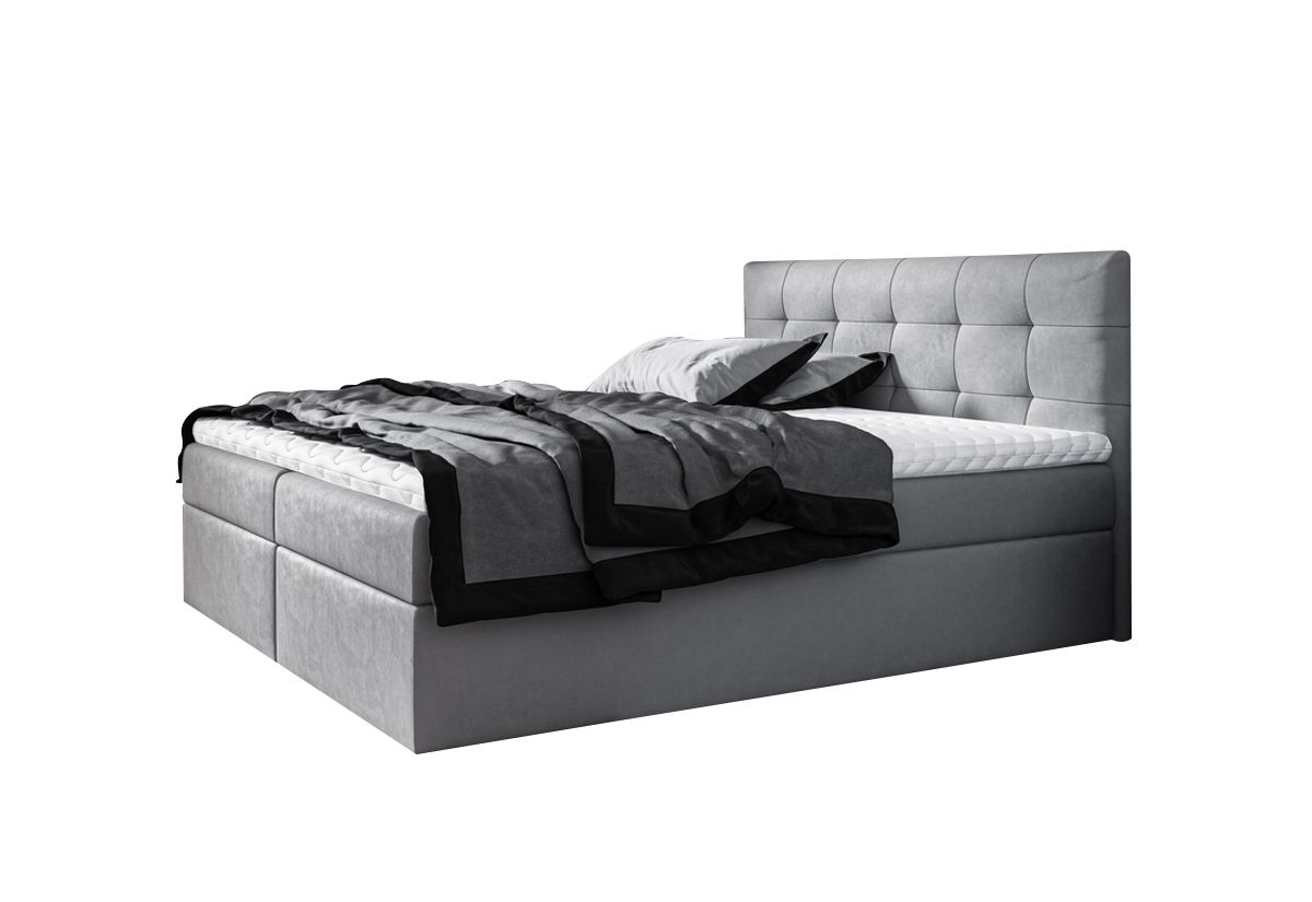 Expedo Čalúnená posteľ boxspring BRIGITE + topper, 140x200, jasmine 90