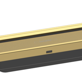 Hansgrohe RainDrain Flex - Vrchná sada sprchového žľabu 700, skracovateľný, pre inštaláciu voľne na plochu, leštený vzhľad zlata 56043990