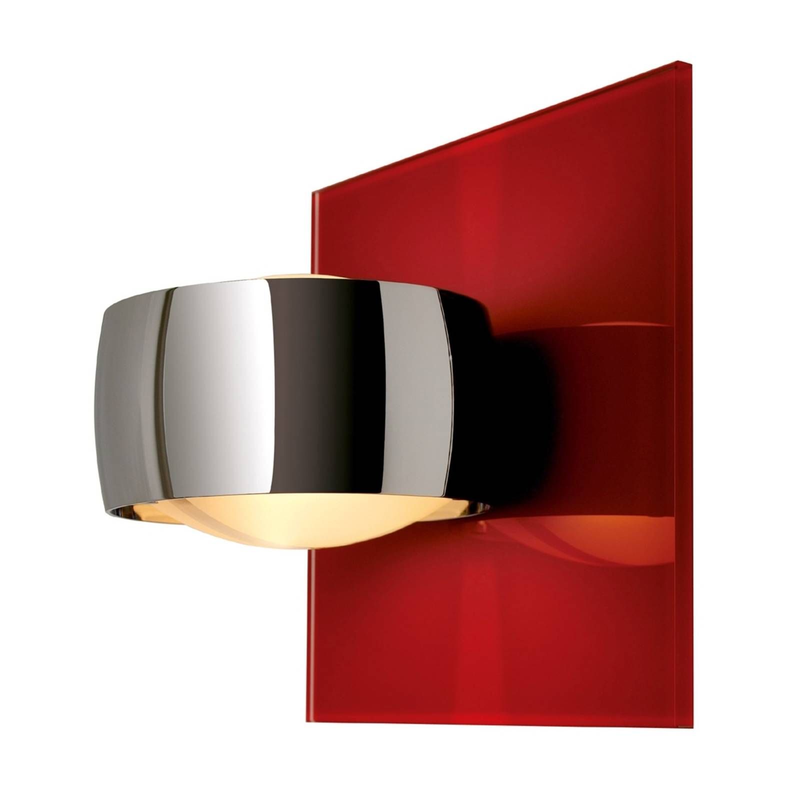 Oligo OLIGO Grace Unlimited nástenné červené/chrómové, Obývacia izba / jedáleň, kov, sklo, G9, 75W, L: 20 cm, K: 20cm