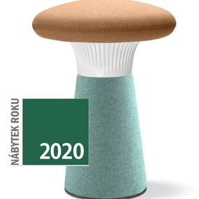 LD SEATING dizajnový taburet FUNGHI-N0 40/50, biely plast