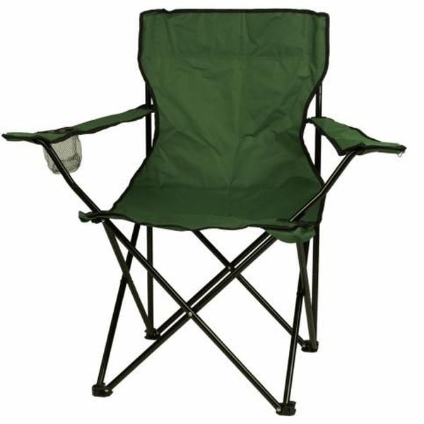 Divero 53 Skladacia stolička s držiakom - zelená