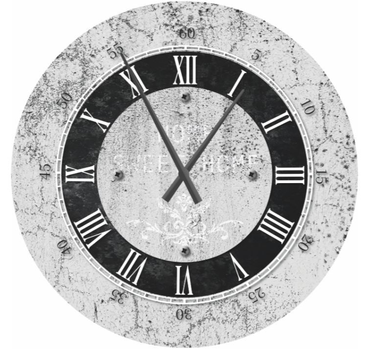 Metal Dekor nástenné hodiny Marble, priemer 80 cm