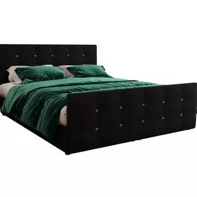 Expedo Čalúnená posteľ boxspring NAOMI + topper, 160x200, cosmic 100