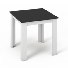 Jedálenský stôl Kean (štvorec) (pre 4 osoby) (biela + čierna)