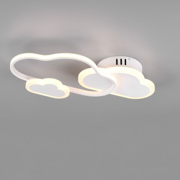 Trio R62263131 LED stropné či nástenné svietidlo Cloudy 1x29W | 3600lm | 3000K | RGB - diaľkové ovládanie, stmievateľné, biela