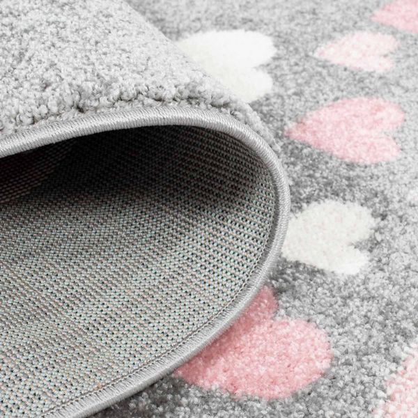 DomTextilu Skvelý detský sivý koberec zajačik s dáždnikom 42030-197417