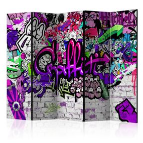 Artgeist Paraván -  Purple Graffiti [Room Dividers]