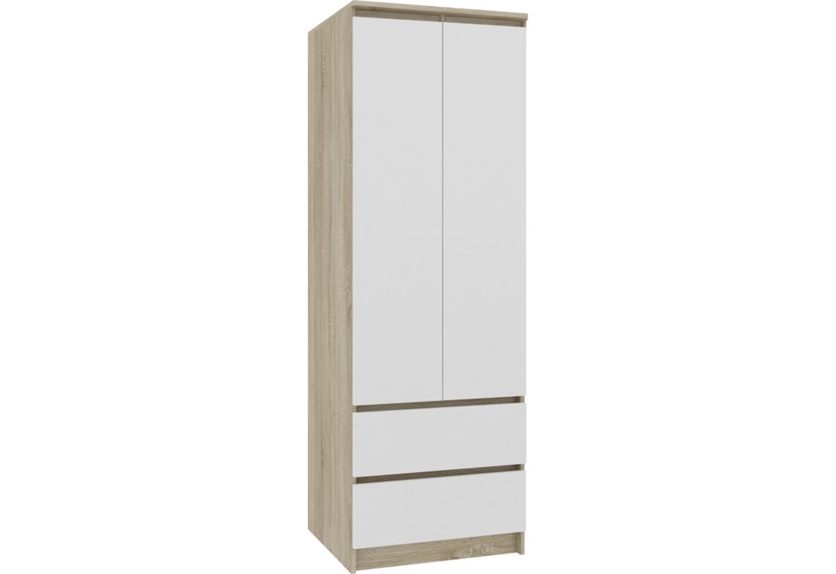 Expedo Skriňa ESTRELLA S60 2D2SZ, 60x180x51, sonoma/biela