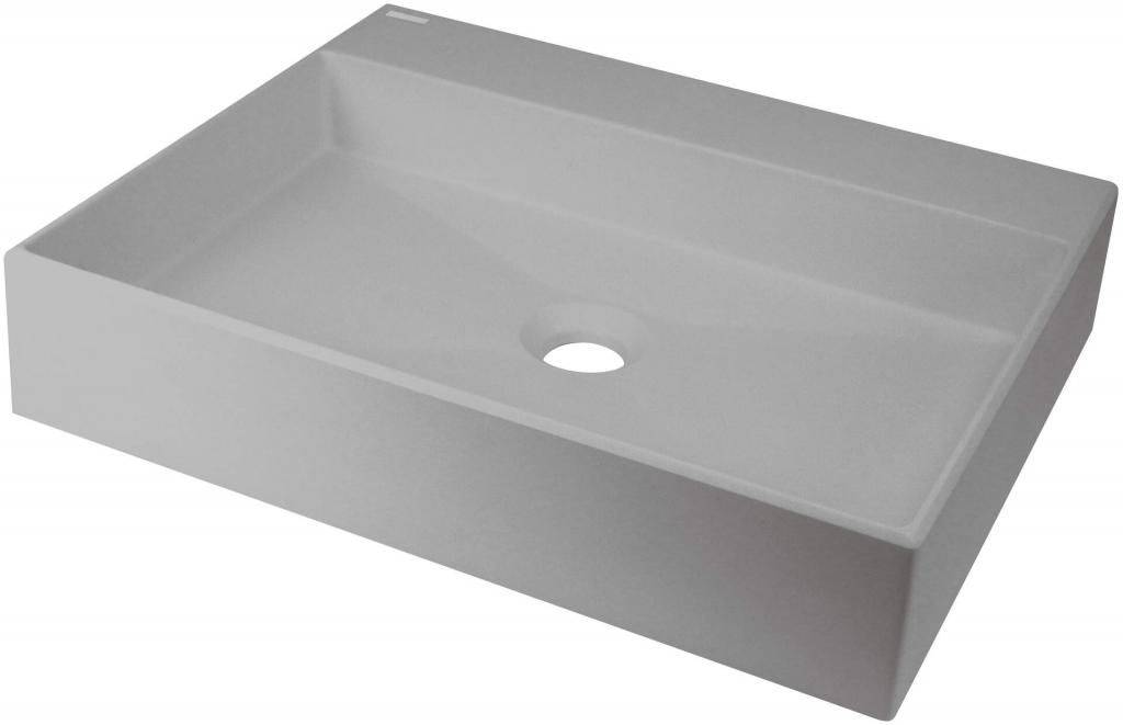 DEANTE - Correo metallic grey Granit umývadlo na dosku - 500x400 mm CQR_SU5S