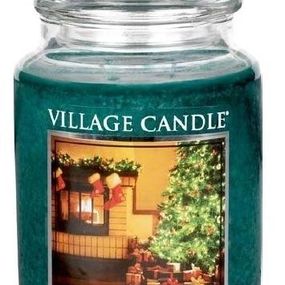 VILLAGE CANDLE Sviečka v skle Christmas Tree 602g