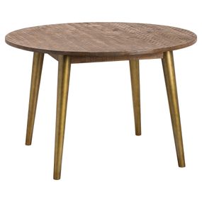 Estila Retro okrúhly retro jedálenský stôl HAVANA ORO so zlatými nohami 120cm