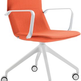 LD SEATING Konferenčné kreslo FLEXI LIGHT,CHL,BR,F95-WH, podnož biela