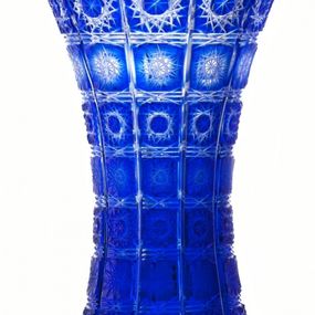 Krištáľová váza Paula II, farba modrá, výška 205 mm