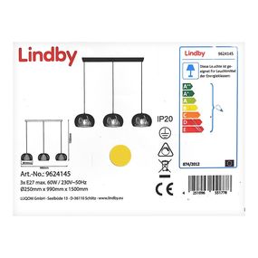 Lindby - Luster na lanku JUSRA 3xE27/60W/230V