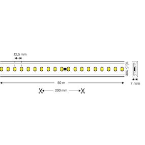 The Light Group SLC LED pásik 230V kompletná sada IP65 5 m, 4 000K, plast, 40W, P: 500 cm, L: 1.65 cm, K: 0.7cm