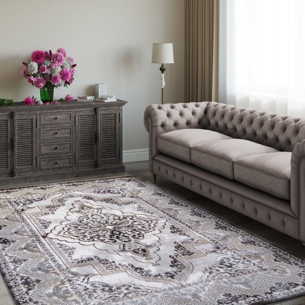 DomTextilu Elegantný koberec hnedej farby vo vintage štýle 54496-234087