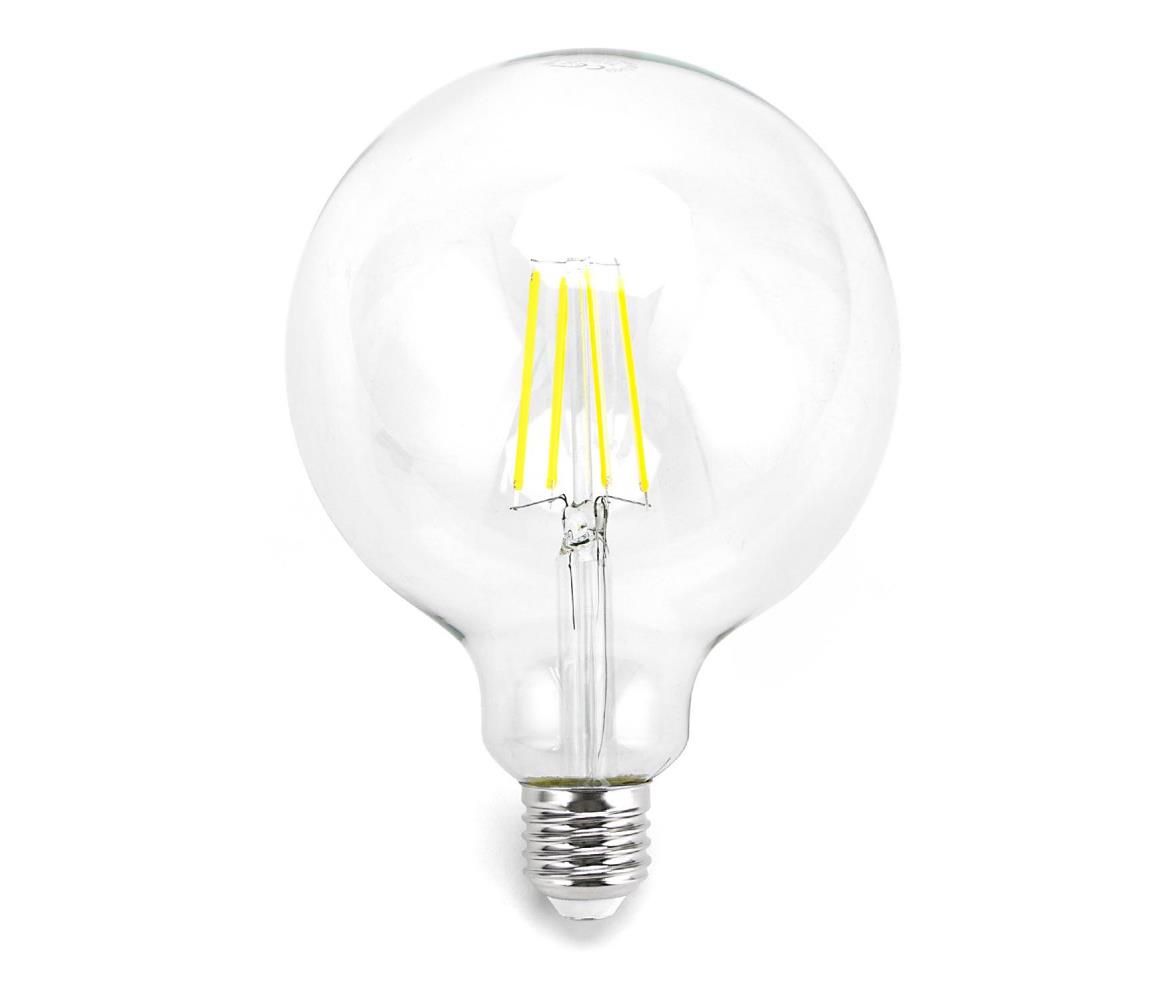 LED Žiarovka FILAMENT G125 E27/6W/230V 6500K - Aigostar