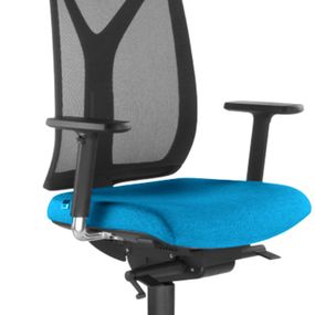 LD SEATING Kancelárska stolička LEAF 503-SYS s podhlavníkom, modro-čierna