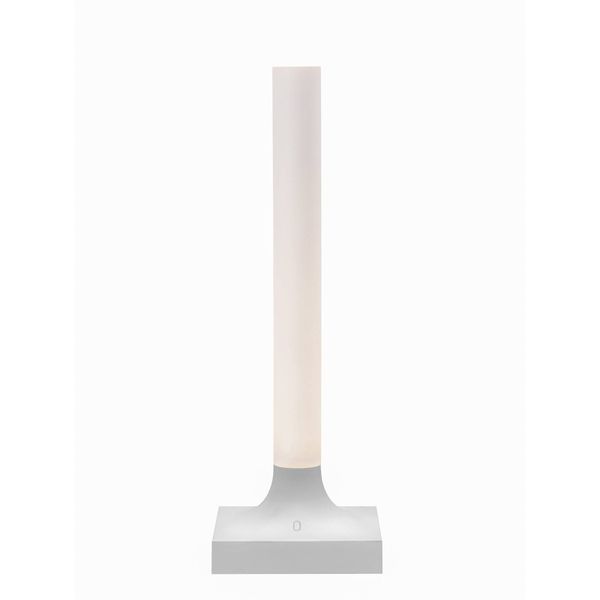Kartell Goodnight stolná LED lampa IP20 biela, Obývacia izba / jedáleň, ABS, PMMA, 1.6W, P: 9.7 cm, L: 9.7 cm, K: 29cm