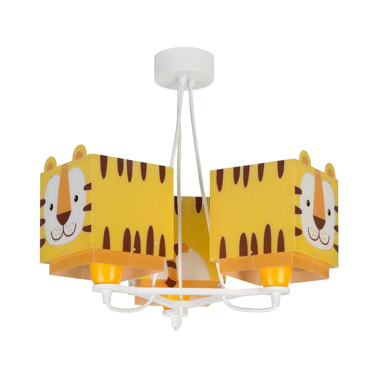 Dalber Detská závesná lampa Little Tiger, 3-plameňová, Detská izba, plast, E27, 60W, K: 15cm