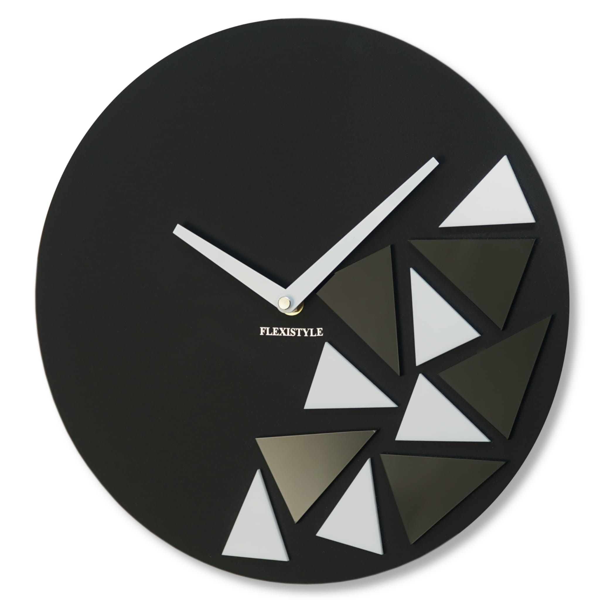 DomTextilu Elegantné akrylové hodiny 30 cm v čiernej farbe 57469